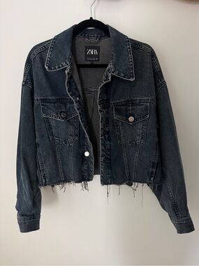 ZARA Cropped Denim Jacket